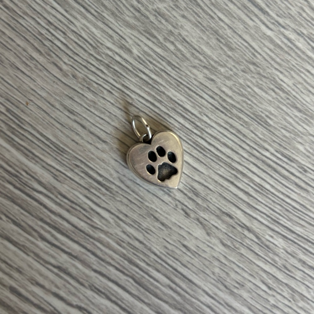 Hand Stamped Paw Print Pendant